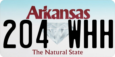 AR license plate 204WHH