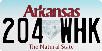 AR license plate 204WHK