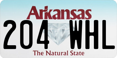 AR license plate 204WHL