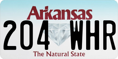 AR license plate 204WHR