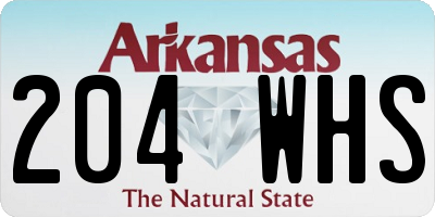 AR license plate 204WHS