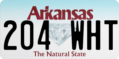 AR license plate 204WHT