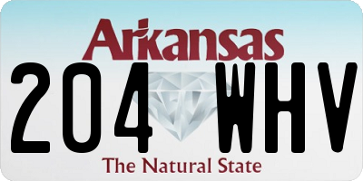 AR license plate 204WHV