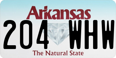 AR license plate 204WHW
