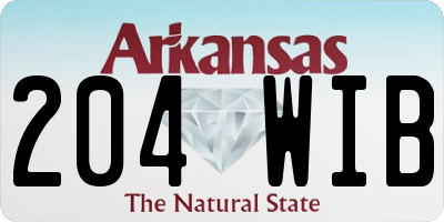 AR license plate 204WIB