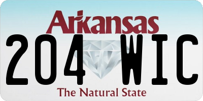 AR license plate 204WIC