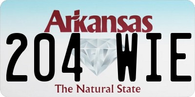 AR license plate 204WIE