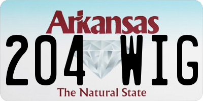 AR license plate 204WIG