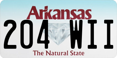 AR license plate 204WII
