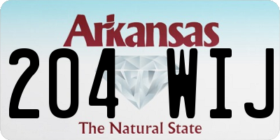 AR license plate 204WIJ
