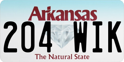 AR license plate 204WIK
