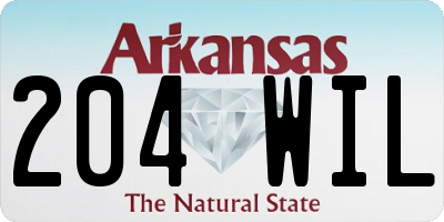 AR license plate 204WIL