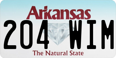 AR license plate 204WIM
