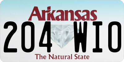 AR license plate 204WIO