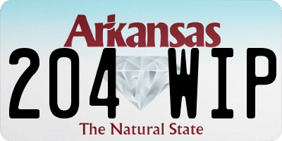 AR license plate 204WIP