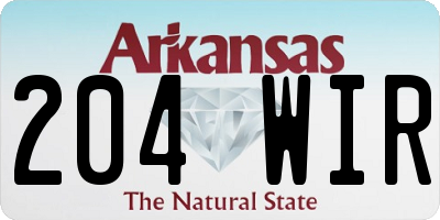 AR license plate 204WIR