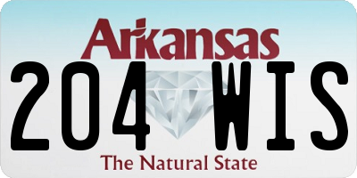 AR license plate 204WIS