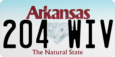 AR license plate 204WIV