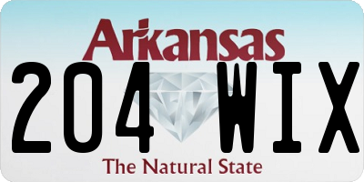 AR license plate 204WIX