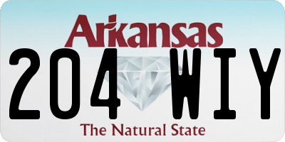 AR license plate 204WIY