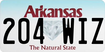 AR license plate 204WIZ