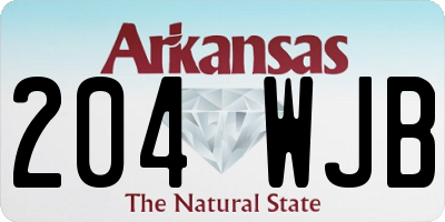 AR license plate 204WJB