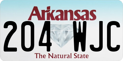 AR license plate 204WJC