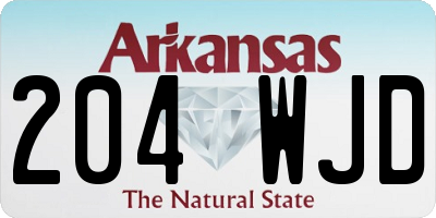 AR license plate 204WJD