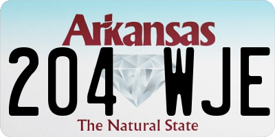 AR license plate 204WJE