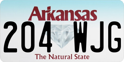 AR license plate 204WJG