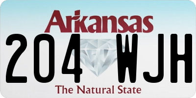 AR license plate 204WJH