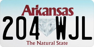 AR license plate 204WJL