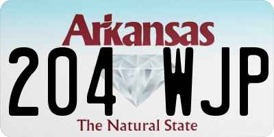 AR license plate 204WJP