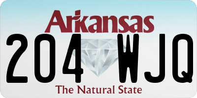 AR license plate 204WJQ