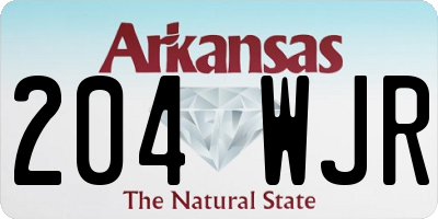 AR license plate 204WJR