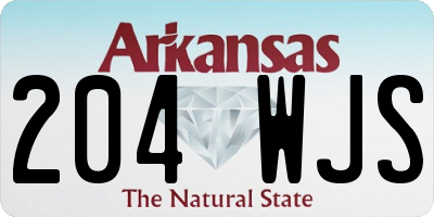 AR license plate 204WJS