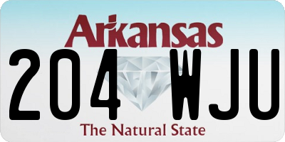 AR license plate 204WJU