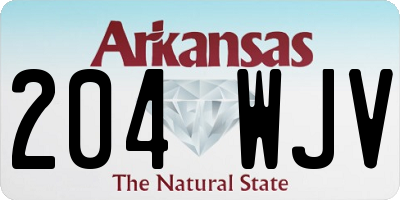 AR license plate 204WJV