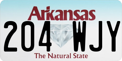 AR license plate 204WJY
