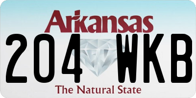 AR license plate 204WKB