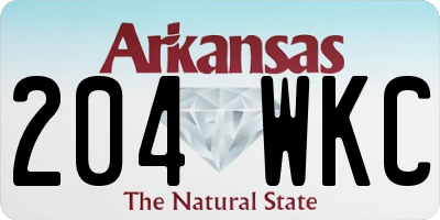 AR license plate 204WKC