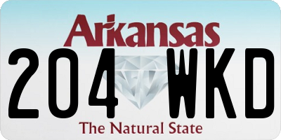 AR license plate 204WKD