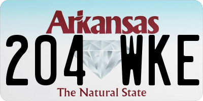 AR license plate 204WKE