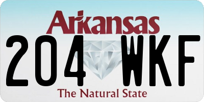 AR license plate 204WKF