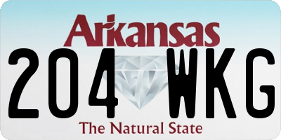 AR license plate 204WKG