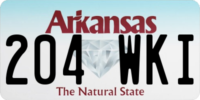 AR license plate 204WKI