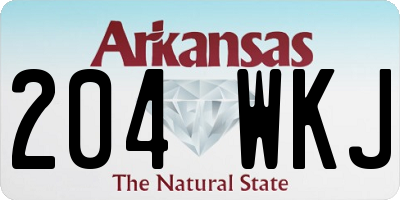 AR license plate 204WKJ