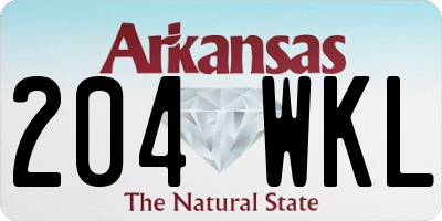AR license plate 204WKL