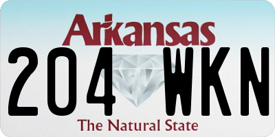 AR license plate 204WKN