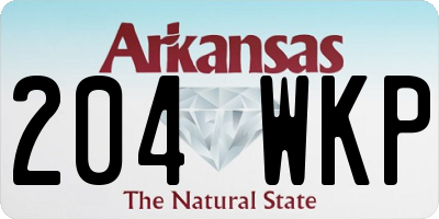 AR license plate 204WKP